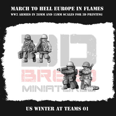 US Army AT Team WINTER 15mm