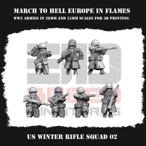 US Army Rifle Squad v2 WINTER 15mm