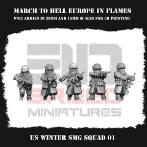 US Army SMG Squad WINTER 15mm